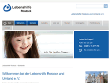 Tablet Screenshot of lebenshilfe-rostock.de
